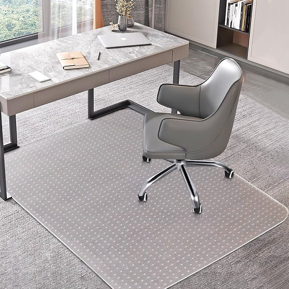 PVC Office Chair Mat for Carpets,36"x48" Clear Computer Desk Chair Mat for Low Carpeted Floors, Thick and Sturdy Carpet Protector