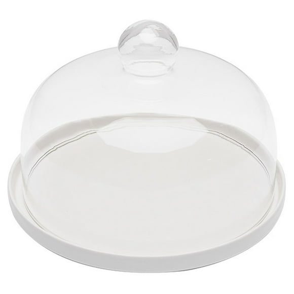 Cover Cake Dome Glass Platter Stand Display Cloche Serving Dessert Pastry Lid Tray Plate Desert Food