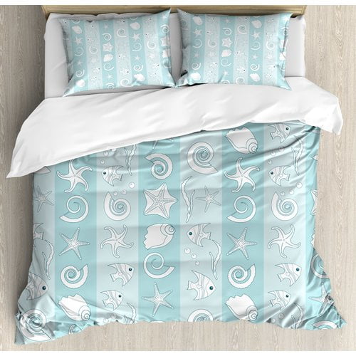 Ambesonne Nautical Duvet Cover Set Walmart Com