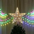thumbnail image 5 of Tapa del árbol de Navidad con 10 LED con enchufe - Tapa del árbol de Navidad iluminada en blanco cálido - Tapa de la estrella del árbol de Navidad Tapa del árbol--, 5 of 5