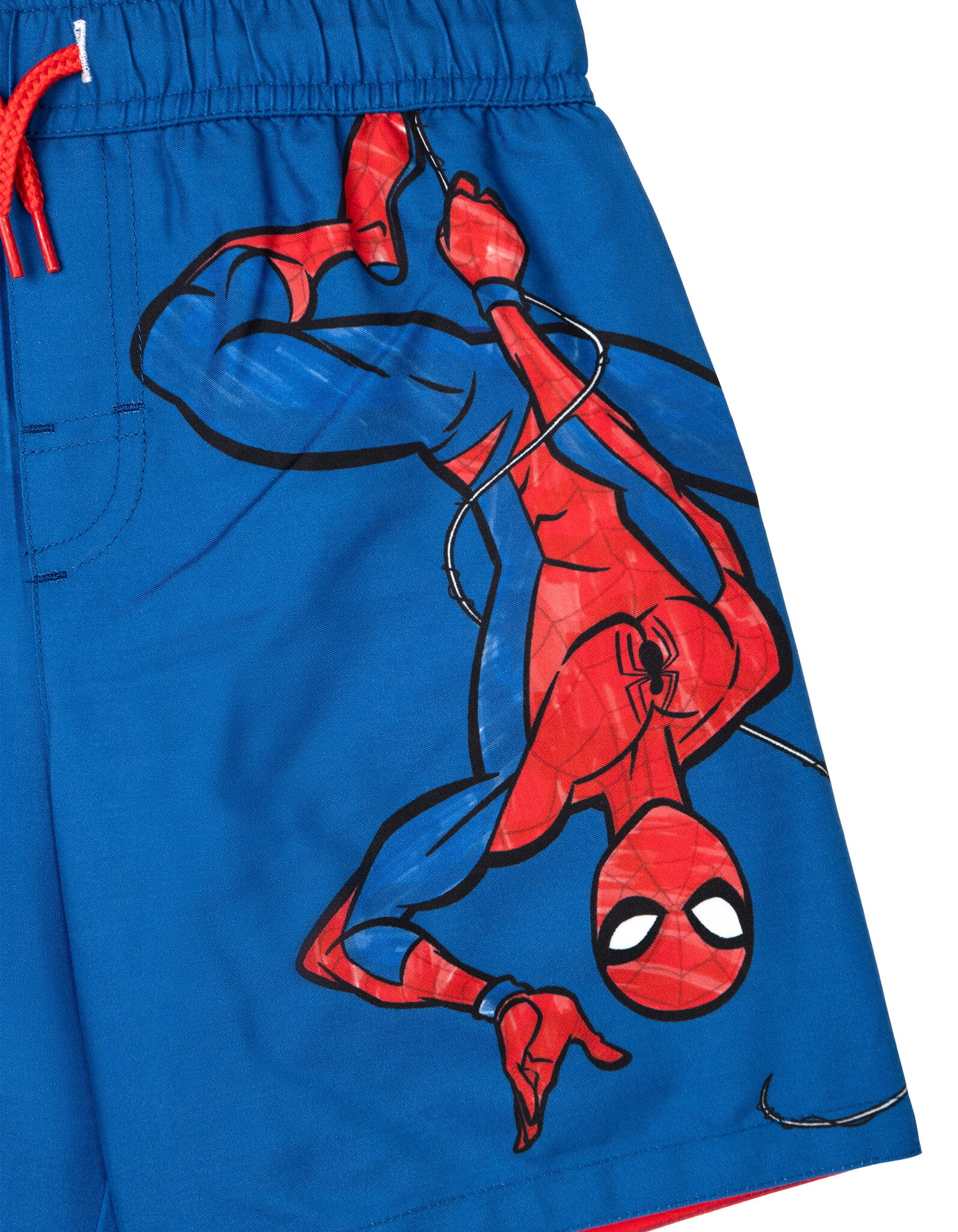 Marvel Spider-Man Toddler Boys' Swimwear 2-Piece Rash Guard and Swim Trunks Set Spidey Miles Red Blue