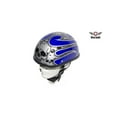 thumbnail image 1 of Shiny Blue Novelty Helmet with Silver Flames - Medium, 1 of 1