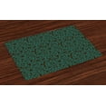thumbnail image 1 of Ambesonne Ethnic Place Mats Set of 4, Foliage Pattern, Standard Size, Seal Brown Turquoise, 1 of 4