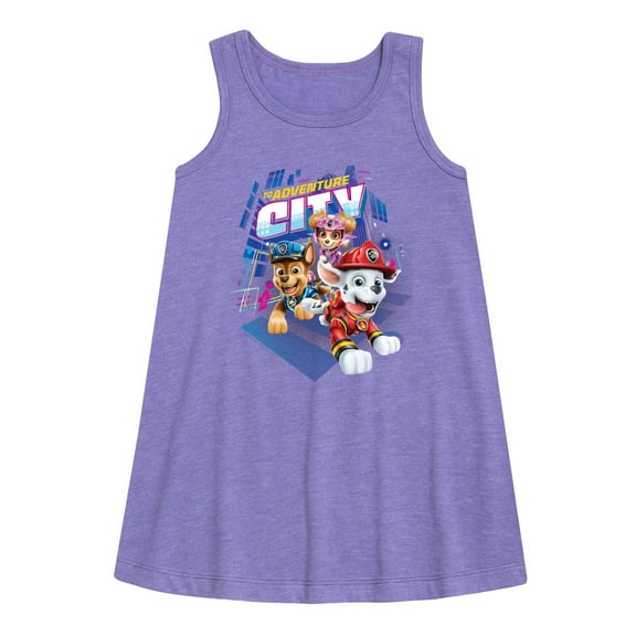 Paw Patrol - Team Awesome - Toddler and Youth Girls A-line Dress