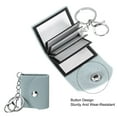 thumbnail image 3 of Custom Keychain with Pictures, 2 Pcs Personalized Leather Mini Photo Album Keychain with 10 Pictures DIY Small Memory Keyring Book for Family, Light Blue, 3 of 6