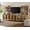 Oak, variant on WAMPAT Modern TV Stand with 3-Tier Bookshelf, Farmhouse Entertainment Center with 4 Large Storage Cabinets & Adjustable Shelf, Wooden Media Console with Glass Doors for Living Room, Brown