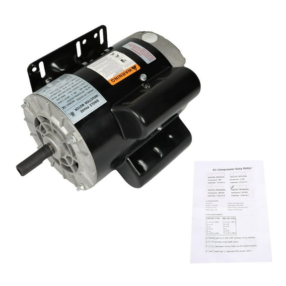 ALL-CARB 3HP 3450RPM Compressor Duty Electric Motor 5/8" Shaft 56 Frame 1Phase 115-230V