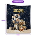 thumbnail image 5 of Happy New Year Dachshund Welcome 2025 Balloon Firework Party Quilt Blanket Wiener Dog Lover Gifts Idea Cozy Comforter Throw Blanket - 01014, 5 of 5