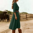 thumbnail image 7 of Omexry Elegant Dresses for Women Women's Summer Solid Color Round Neck Long Dress, 7 of 7