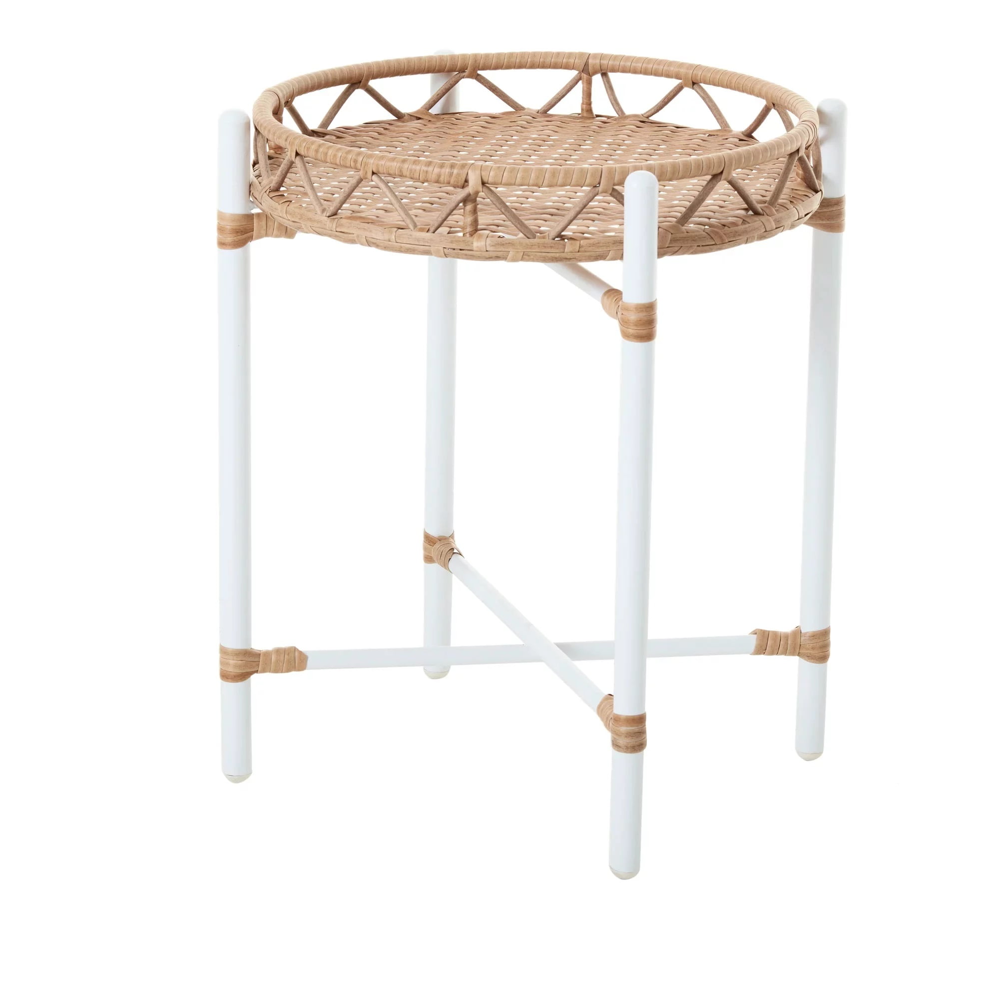 Better Homes & Gardens Lilah Outdoor 20" Round End Table, White