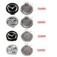 thumbnail image 4 of 4PCS 56mm Car Wheel Center Caps Tyre Rim Hub cap Cover Stickers Badge For 2 3 5 6 7 323 626 RX7 RX8 MX3 MX5 Axela Atenza black short foot For mazda, 4 of 6