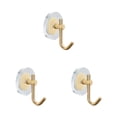 thumbnail image 1 of Destyer Versatile Usage Acrylic Luxury Wall Hook Easy To Clean Compact Size Space Saving gold 3Set, 1 of 6