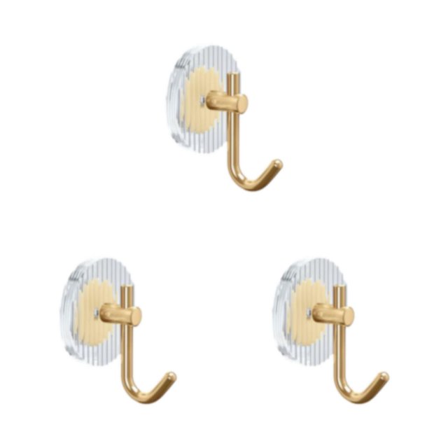 Destyer Versatile Usage Acrylic Luxury Wall Hook Easy To Clean Compact Size Space Saving gold 3Set