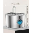 thumbnail image 7 of Water Fountain for Dogs, 108oz/3.2L Automatic Pet Drinking Water Dispenser, Stainless Steel Cat Water Bowl with Replacement Filters, Multi-Filtration, Ultra-Quiet Pump, 7 of 7