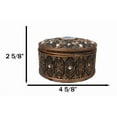 thumbnail image 2 of Auspicious Evil Eye Of Providence With Sacred Symbols Round Decorative Box, 2 of 9
