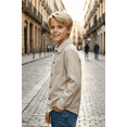 thumbnail image 2 of PureChapter Boys Button Down Shirt Textured Long Sleeve Collared Shirt with Chest Pocket Sizes 7-15Y, 2 of 5