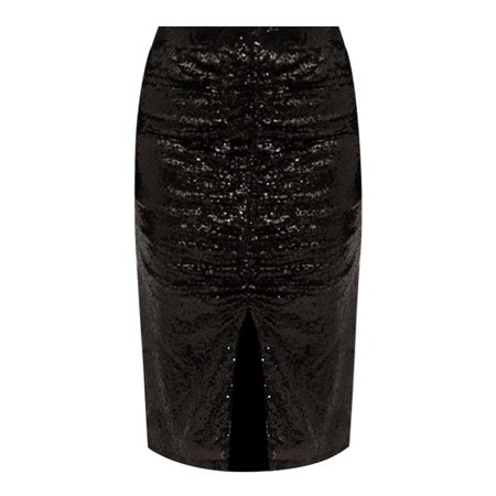 ELOQUII Elements Women's Plus Size Sequin Midi Skirt With Slit