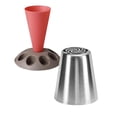 thumbnail image 2 of Piping Bag Holder Stand for Filling, Pastry Bag Stand with 8 Slots Nozzles, Pastry Bag Stand for Cake Decorating, Baking Accessories (Grey+A, 1 Piping Bag Accessory), 2 of 9