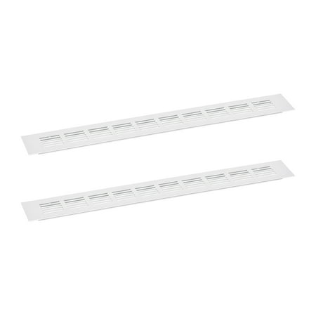 

Air Vents Cover 2Pcs 400 x 50mm Aluminum Alloy Mesh Air Return Vent Cover Louvered Ventilation Grille (Silver)