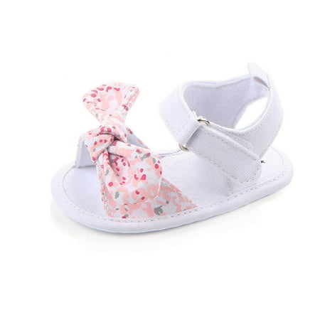 

JDEFEG Kids Water Shoes Size 6 Sandals Boys Girls Baby Sole Shoes Walking Rubber Summer Non-Slip Soft Bow Flat Baby Shoes Adjustable Hat Pu White 11