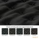 thumbnail image 5 of Colcha Ligera Dreamlabcon 2 Fundas de Almohada, Capitonado, Ultra Suave. Hipoalergénico. Edrecolcha para Cama. Edredón para Verano y Todas las Estaciones. (Matrimonial 210 x 240 cm, Trébol, Negro), 5 of 8