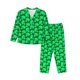 thumbnail image 1 of Fotbe Green Broccoli Conjunto de Pijama de Manga Larga para Mujer con Estampado, Ropa de Dormir de 2 Piezas, Conjunto de Casa Suave y Cómodo con Bolsillos-Medium, 1 of 7