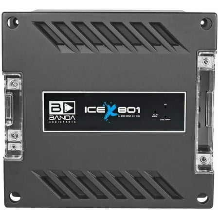 Banda ICEX801 1100 watts 1 Channel Max at 1 Ohm Car Audio Amplifier with Bass Boost Highpass Filter & Low Pass Filter