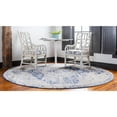 thumbnail image 6 of Unique Loom Indoor Round Oriental Traditional Area Rugs Blue/Beige, 8' 0 x 8' 0 Round, 6 of 7