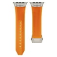 thumbnail image 2 of Watch Band for Apple Watch Ultra 2 Band 49mm 46mm 45mm 44mm, Men Luxury Rugged Silicone Rubber Strap with Metal Connector & Folding Clasp for iWatch Series 10 9 8 7 6 5 4 3 2 1 SE, 2 of 5