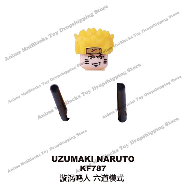 Bloques de construcción de Naruto Sasuke Kakashi Akatsuki para niños, Mini figuras de acción de dibujos animados de Anime, juguetes de montaje de cabezas, regalos de cumpleaños qym unisex