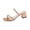 Rose Gold, variant on Wensltd Block Heel Sandals Women Thin Strap Square Open Toe Slip On Summer Outdoor Walking Solid Color Black