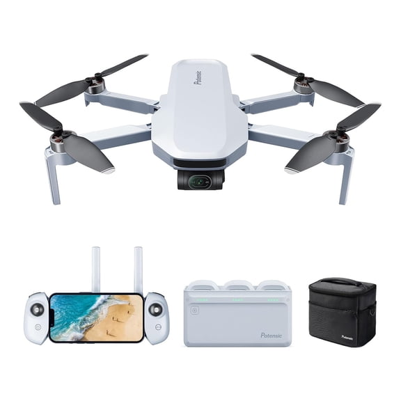 Dron Potensic ATOM Fly More Combo 4K, 3 Ejes con GPS y 3 Baterías