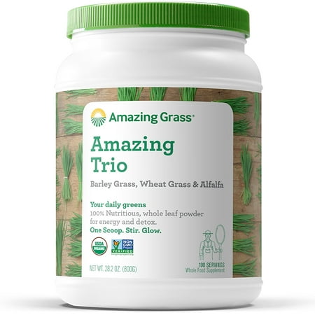 Amazing Grass Amazing Trio Alfalfa, Barley, & Wheatgrass Powder, 100