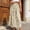 Khaki, variant on Skirts for Women Boho Floral Print Skirt With Elastic Waist Ruffle Flowy Casual Long Skirt For Summer Daywear Women Red M