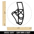 thumbnail image 2 of Ballet Ballerina Slippers Self-Inking Rubber Stamp Ink Stamper - Black Ink - Medium 1 Inch, 2 of 7