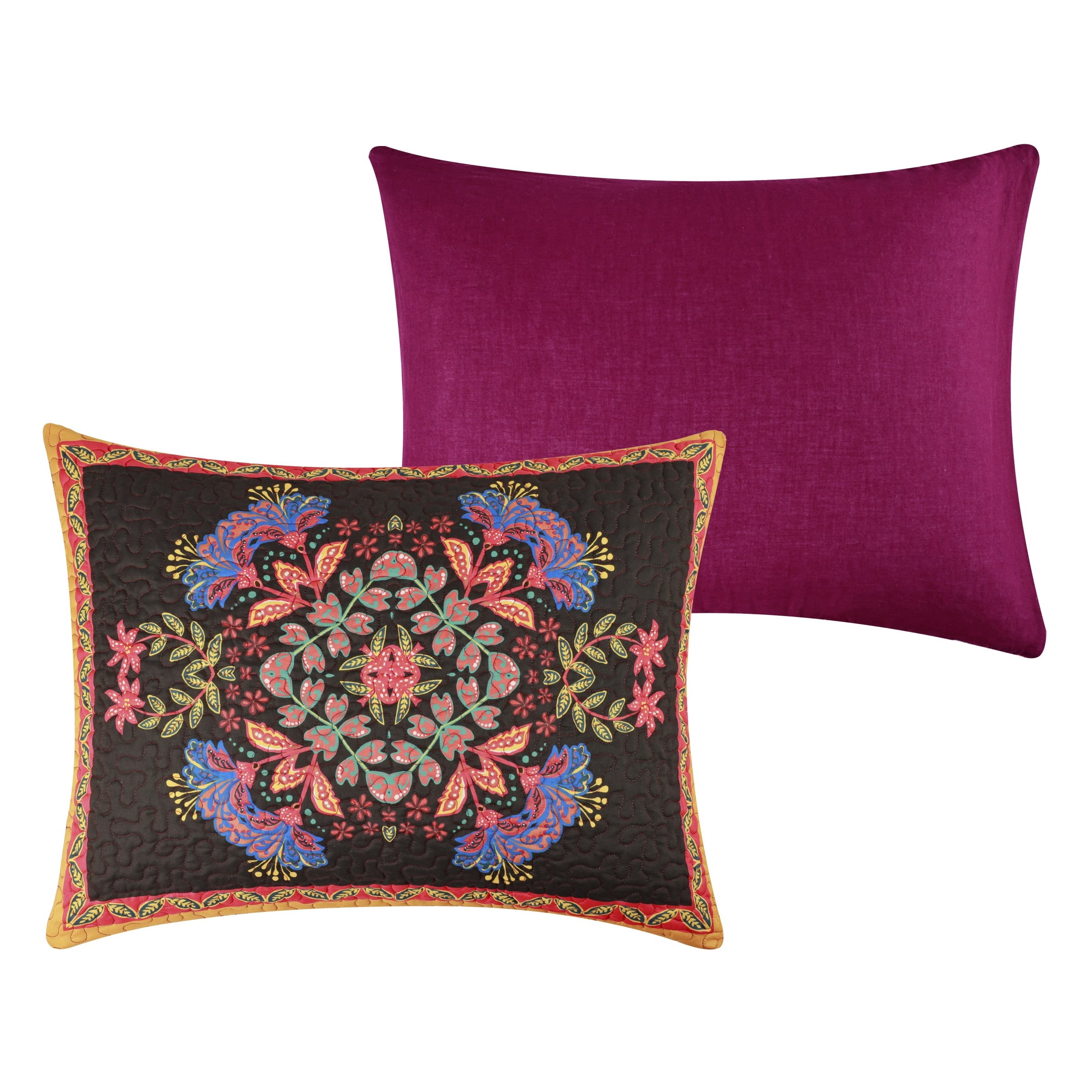 Greenland Home Jessa Cotton-Rich Vintage Boho Quilt Set, All Ages, 3-Piece Full/Queen