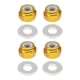 thumbnail image 1 of Tuercas de bloqueo de rueda Sunnimix 8 piezas M3 amarillo, 1 of 5