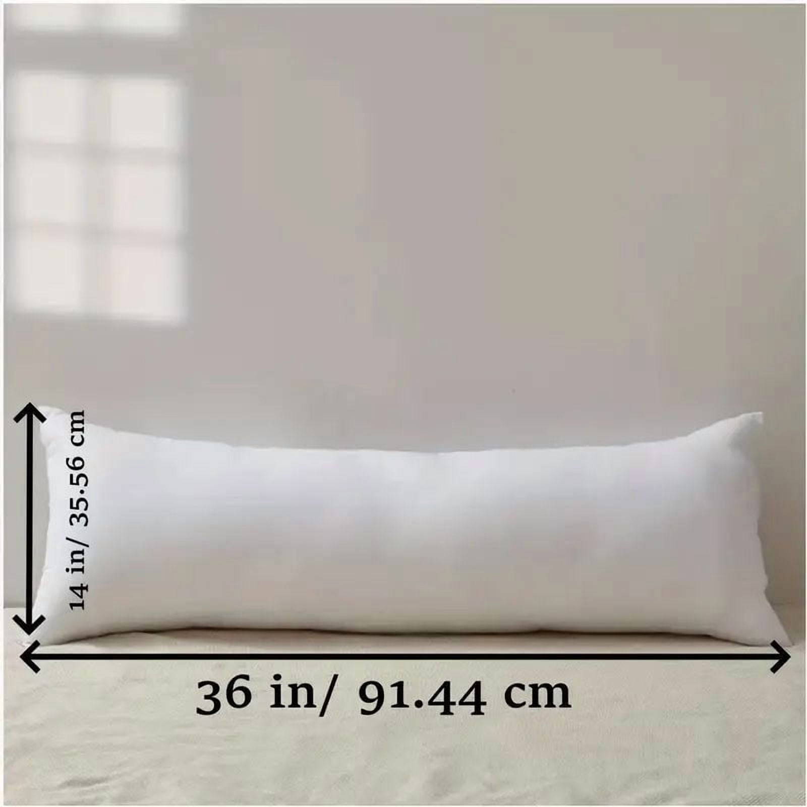 Fluffy Bed Sleep Side Pillow Body Pillow Core  Extra Long 14 inches x 36 inches  Suitable for Side Sleepers  Relieves Neck and Back Pressure  Four Seasons Universal Bed Sofa  Pregnant Sle