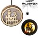 thumbnail image 2 of Luz Hueca De Madera Para Halloween Con Patrón De Bruja, Decoración Colgante Led Redonda De Halloween Para Ventana, Cerca De Árbol, Puerta, Escritorio De Oficina Advancent HA027580-06, 2 of 7