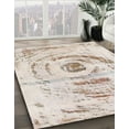 thumbnail image 3 of Ahgly Company Machine Washable Indoor Rectangle Abstract Tan Brown Area Rugs, 8' x 12', 3 of 7