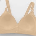 thumbnail image 4 of Bras for Women,Lace Pattern Front Buckle Tank Top Bra Comfortable Non Underwire Support Solid Color Design,Sports Bras for Women,Light Yellow,46, 4 of 8