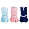 thumbnail image 4 of Kids Girls Casual Golf Sets, Sleeveless Vest Tops and Pleated Skirt With Underwear, Set for Golf Sportswear, 4 of 7
