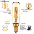 thumbnail image 5 of Bombilla LED LiteHistory T8-4G22K-6Pack Filamento Regulable E12 4W Equivalente 40W Pack de 6 Unidades, 5 of 5