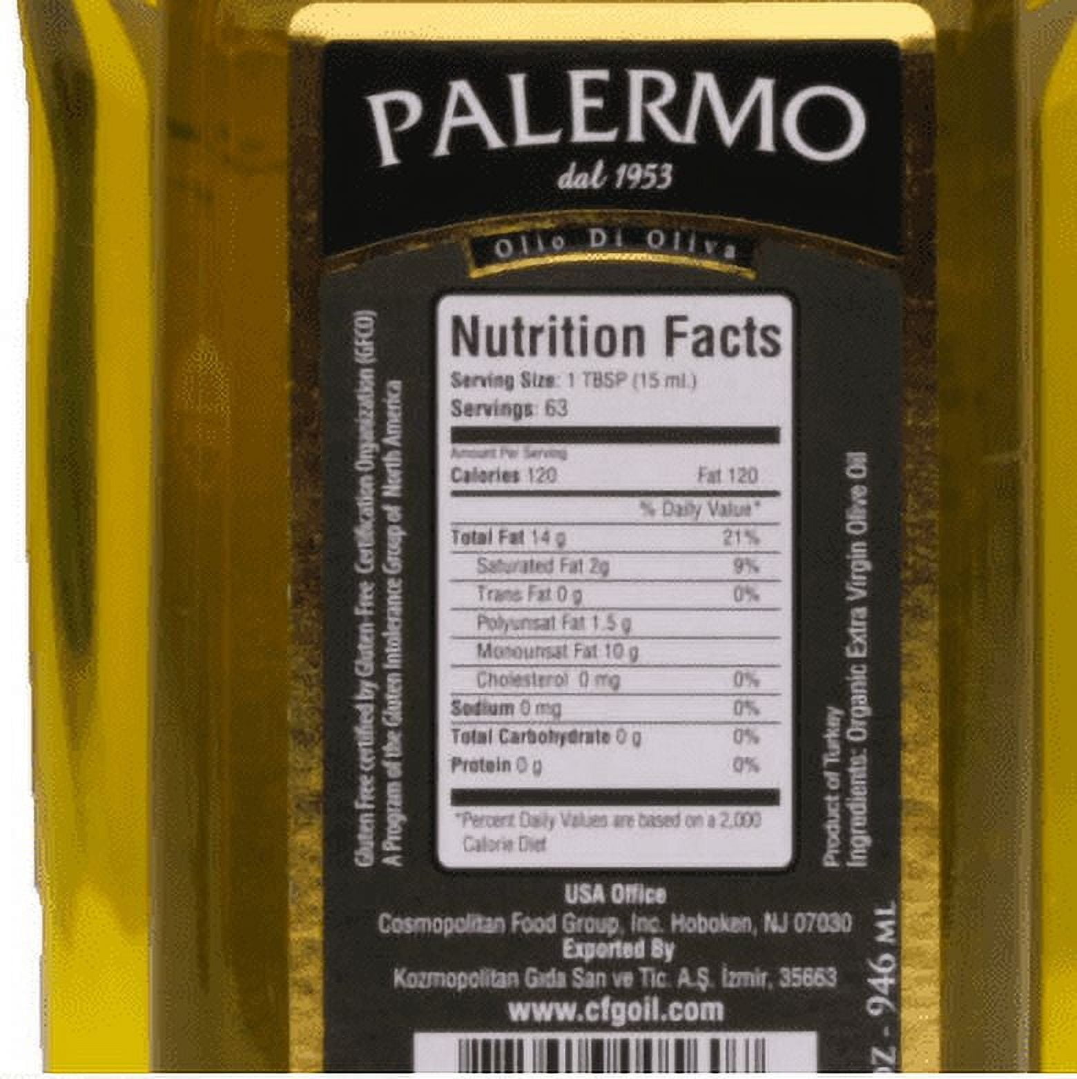 (4 pack) Palermo Extra Virgin Olive Oil, 32 fl oz