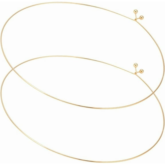 2Pcs Wire Wrap Collar Necklaces for Women 304 Stainless Steel Choker Necklaces Open Choker Necklace Metal Plain Chocker Collar Necklace for DIY Jewelry Making