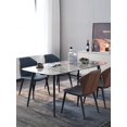 thumbnail image 4 of Italian light luxury rock slab dining table chair modern simple rectangular bright marble table My Lux Decor Round, 4 of 12