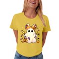 thumbnail image 7 of Akiihool Halloween Womens Clothes Plus Size Halloween Shirts for Women Pumpkin Graphic Tshirt Fall Casual Short Sleeve Tee Tops (Yellow,L), 7 of 7