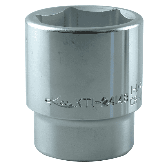 K-Tool 24148 1-1/2" x 3/4" Drive 6pt Fractional SAE Chrome Standard Socket