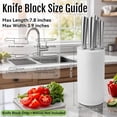 thumbnail image 3 of Universal Knife Block Without Knives: Knife Block Detachable Knife Storage Space Saver for Kitchen Knife Organizer White, 3 of 4