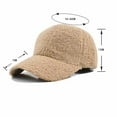 thumbnail image 3 of QLEICOM Baseball Cap,Hats for Women,Women Solid Color Baseball Cap with Plush Sherpa Lining and Thick Warm Construction for Outdoor Winter Activities Brimmed Hat Provides Wind Protection Gray, 3 of 3